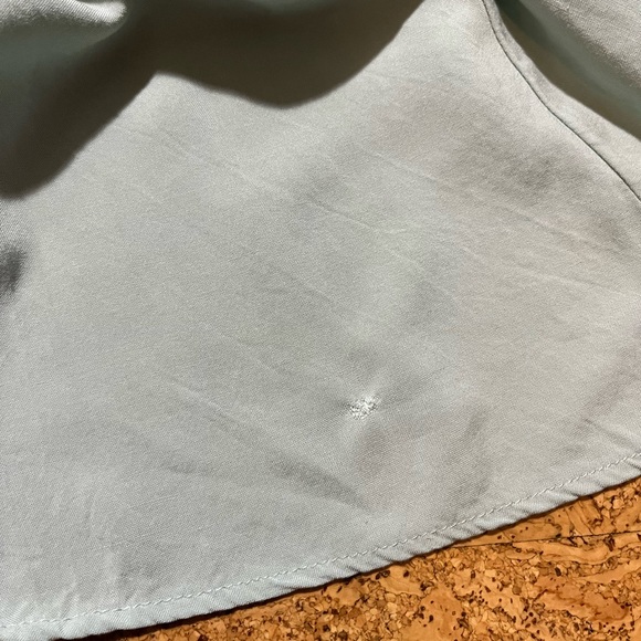 Torrid Mint Blue Challis Sharkbite Skater Smocked Dress Sz 1X - Picture 14 of 16